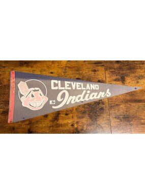 Vintage MLB Cleveland Indians pennant faded